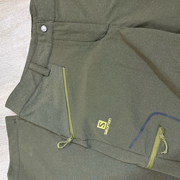 Salomon Wayfarer AS Tapered Regular Womens Outdoor Pants Green Hiking US 8 - Picture 4 of 13